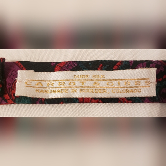 100% Silk Bow Tie by Carrot and Gibbs - Picture 7 of 7